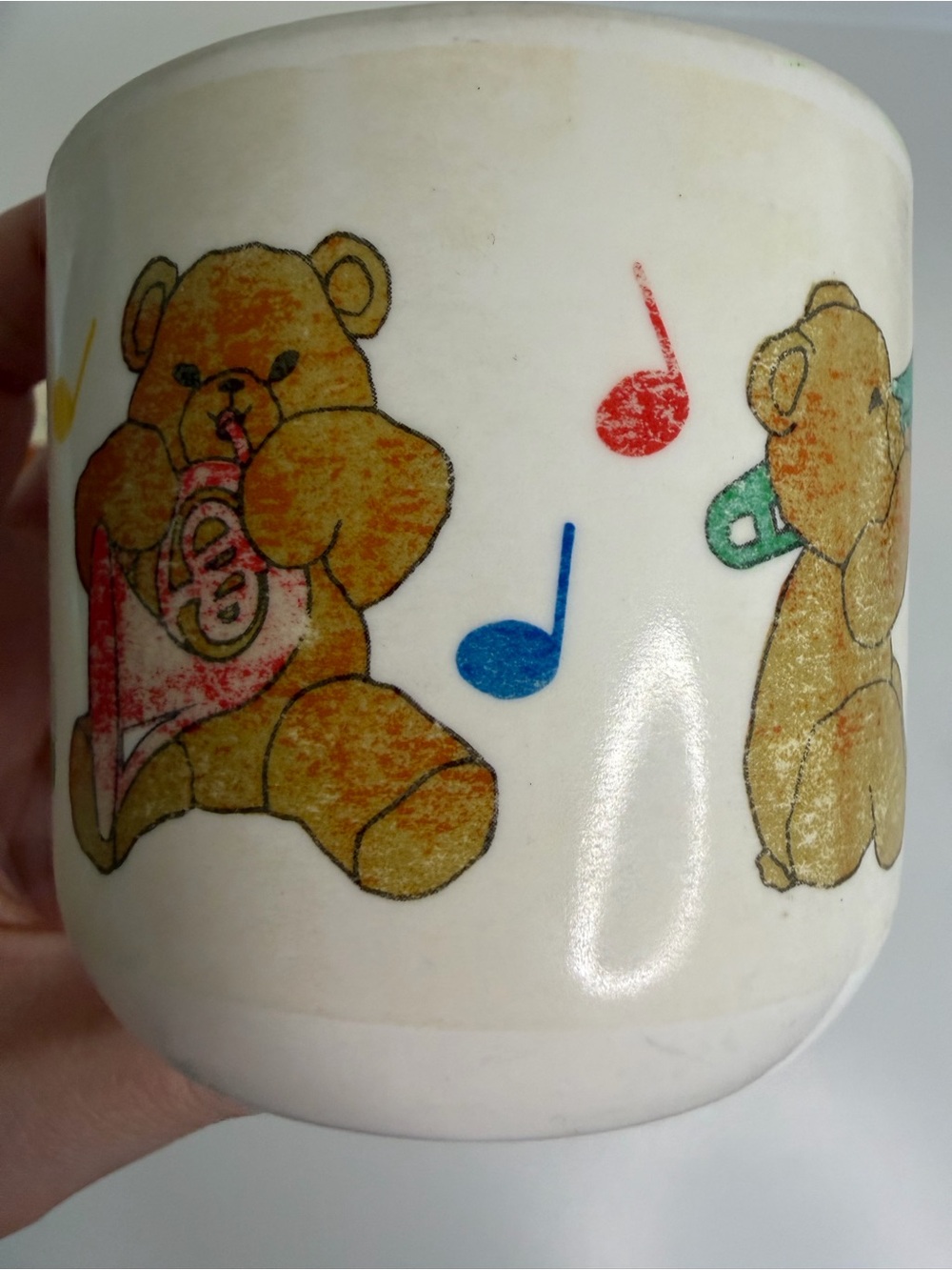 Anacapa Vintage Melamine Ware Children’s Dish Set Musical Teddy Bear Bowl, Mug - Picture 5 of 8